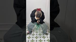 She Used 1000 Gums…End Bubble Went Too Crazy~mimi wood toy-woodworking art skill/wood hand #shorts