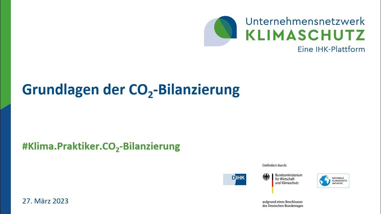 Grundlagen der CO2-Bilanzierung