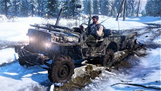 SnowRunner - Jeep 1942 Willys MB - World War 2 Military Pickup Truck Driving Offroad