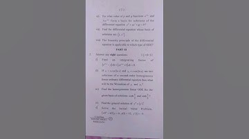 +3 2nd semester📖2022 Differential equations #gmuniversity#semester #honours #differentialequation