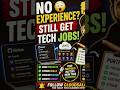 Can You Get a Tech Job Without Experience? #devops #usa #techjobs #devops #aws #salary #cloud