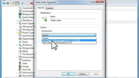 AECWS - ProjectWise Administrator Sheet Index View
