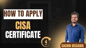 How to apply for CISA Certification (2025) - Sachin Hissaria -