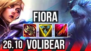 FIORA vs VOLIBEAR (TOP) | Perfect KDA: 18/0/1 | EUW Master | 26.10