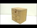Cómo hacer un cajón joyero de carton( jewelry box with cardboard)
