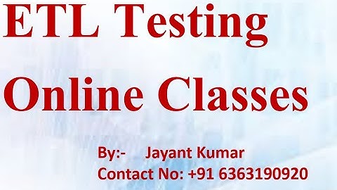 ETL Testing using Informatica | Software Testing| Batch 20| Demo 1|+91 6363190920 |