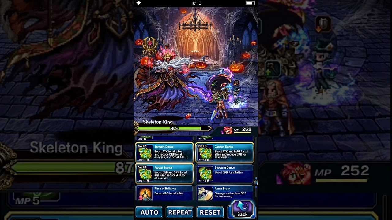 FFBE GL Skeleton King Nightmare 5 man feat iNichol +  evade Soleil
