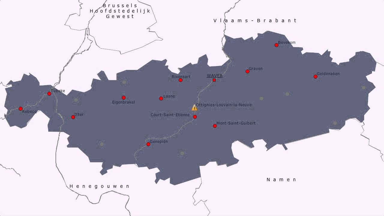 Topografie Provincie Waals-Brabant
