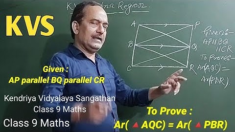 Class 9 Maths || Area of Parallelograms & Triangles || KVS Patna Region @RajeshTutorials