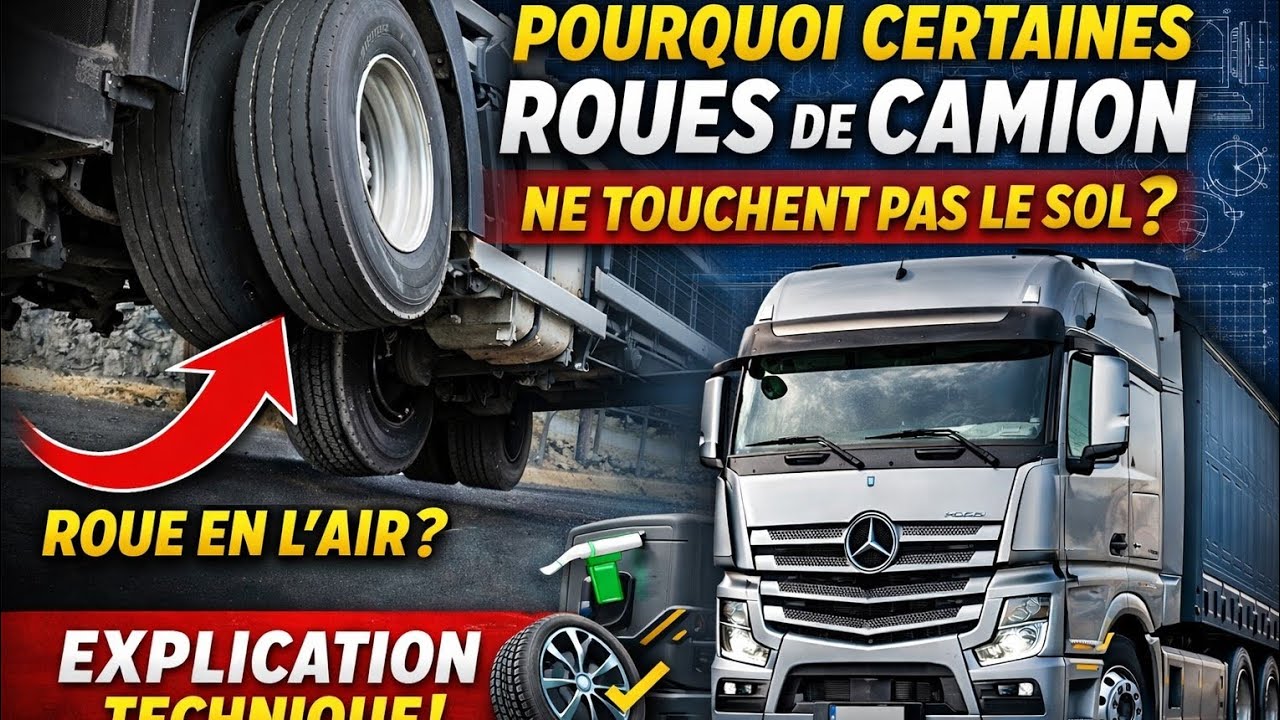 Pourquoi Certaines Roues de Camion Ne Touchent Pas le Sol ? (Explication Technique Complète)