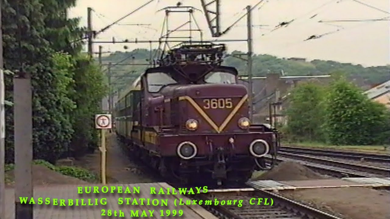 European Railways in the 1990s Wasserbillig Station (Luxembourg CFL) on 28th May 1999