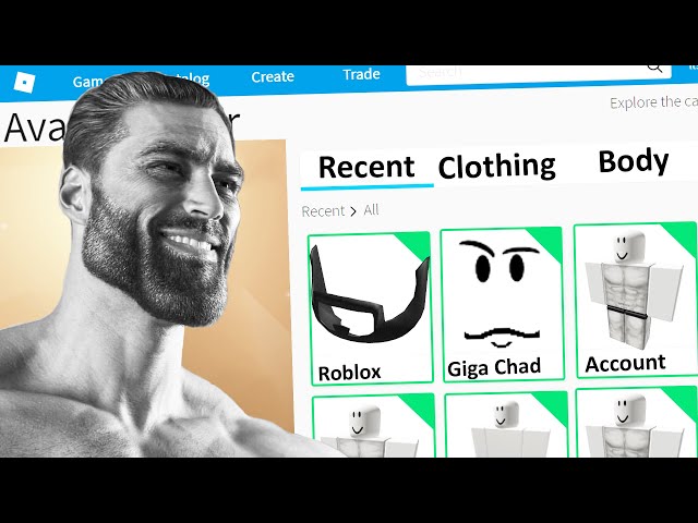 How to make GIGA CHAD in Roblox  Character/Avatar Customization