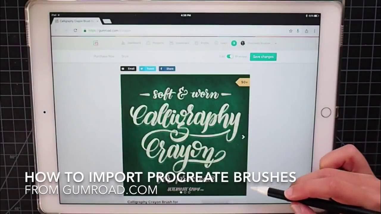 How to import Procreate brushes from Gumroad YouTube