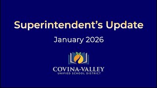 Covina-Valley USD | Superintendent Update Video Jan 2026 (Spanish)
