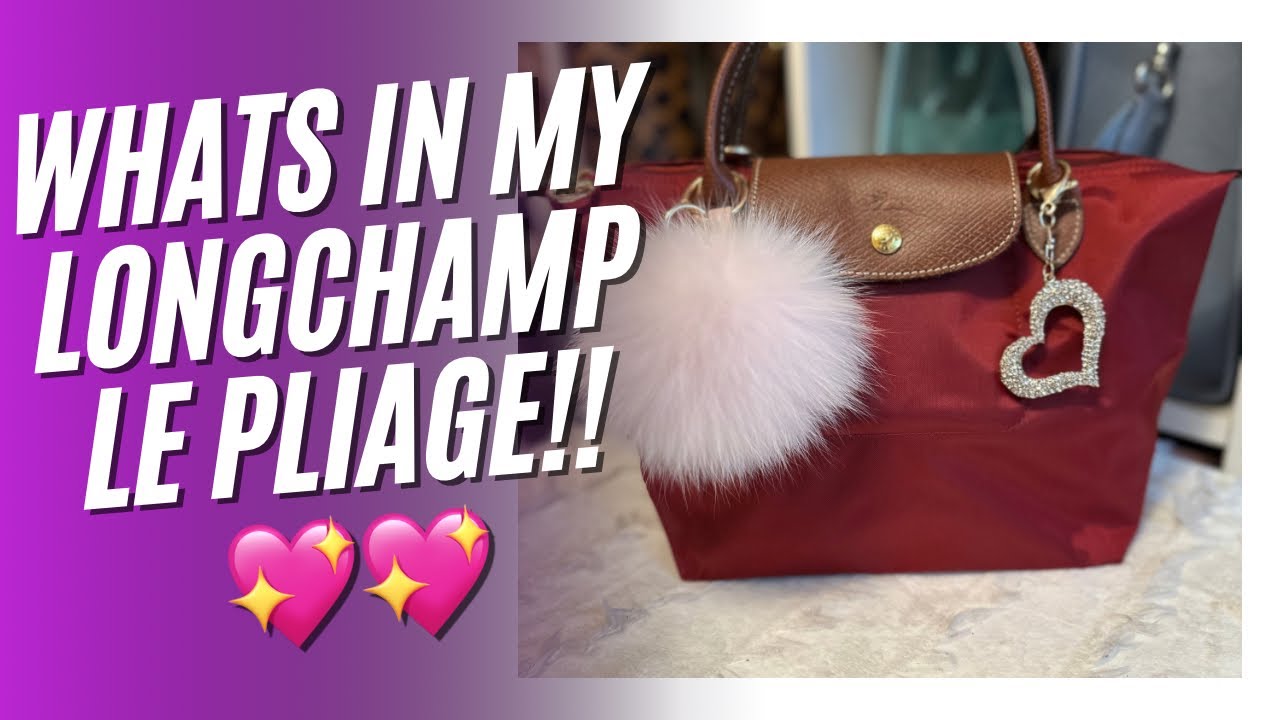 WHATS IN MY LONGCHAMP LE PLIAGE SMALL!! 💖💖💖