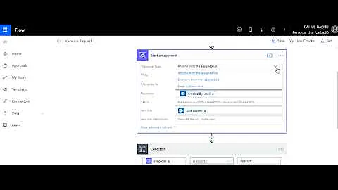 Microsoft Flow Vacation Request Workflow