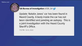 Natalie Jones car found with a body inside in Franklin, Ga.