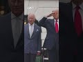 WATCH: King Charles and Donald Trump stand for the national anthems of the US and Great Britain