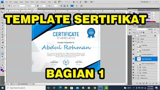 Template Sertifikat Dalam Bentuk Format Photoshop Bagian 1