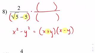 Kuta Tutorial: rationalizing the denominator (Algebra 2)