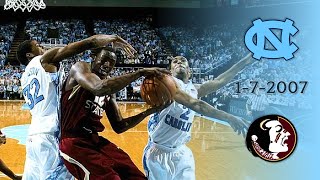 UNC Basketball: #2 North Carolina vs Florida State | 1-7-2007 | Full Game