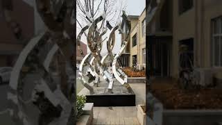 Rotating Outdoor Stainless Steel Mirror Polishing Finish Sculpture