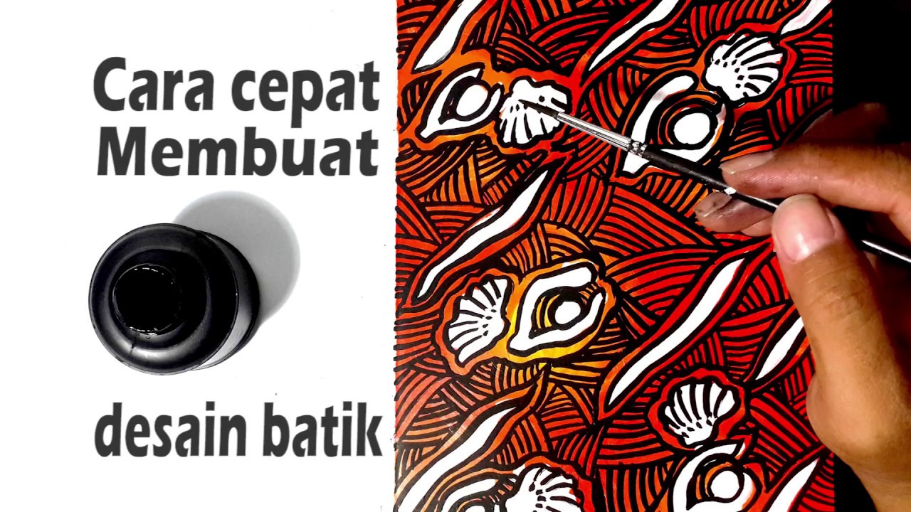  Desain batik kontemporer  menggunakan teknik lukis 