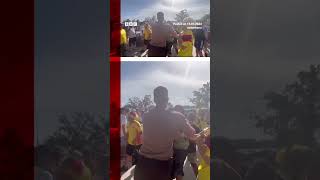 Fans climbed into ventilation shafts to get into the Copa America final. #BBCNews #Miami