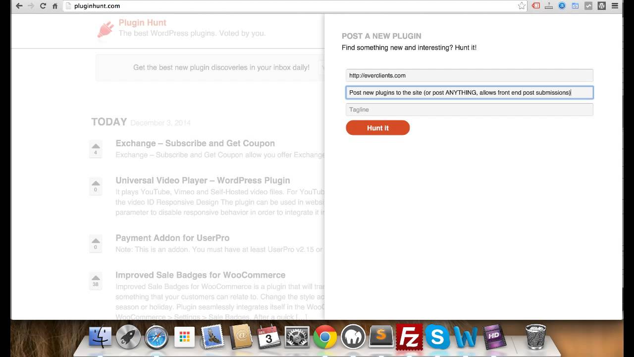 Plugin Hunt WordPress Theme: Pre Order for $29.99 wordpress admin login
