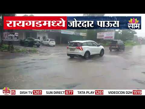 रायगडमध्ये विजांच्या कडकडाटासह मुसळधार पाऊस | Raigad Rain News