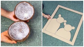 Waste Coconut Shells Into Beautiful 3D Home Decor😍 | Step-by-Step Upcycling Tutorial