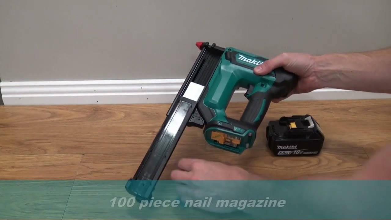 Makita DFN350 18V LXT Cordless Brad Nailer - YouTube