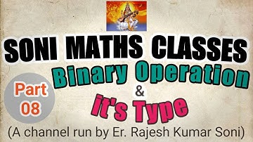 L-15 | Binary Operations | Commutativity | Associativity | Identity Element | Inverse Element