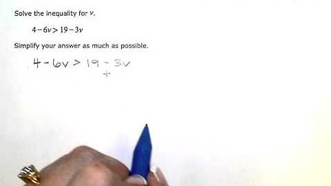 Solving a linear inequality with multiple occurrences of the variable type 1