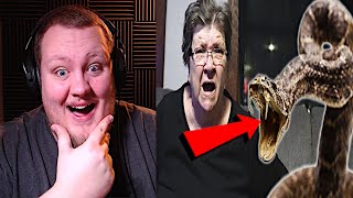SNAKE PRANK ON GRANDMA! REACTION