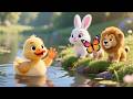 Sunny Duckling Splash with Little Froggy Friend  | Fun Water Song for Kids | Cute Nursery Rhyme