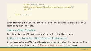 How to Dynamically Change Base URL in Retrofit with a Spinner Selection