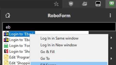 Microsoft Edge Roboform Search Right Click