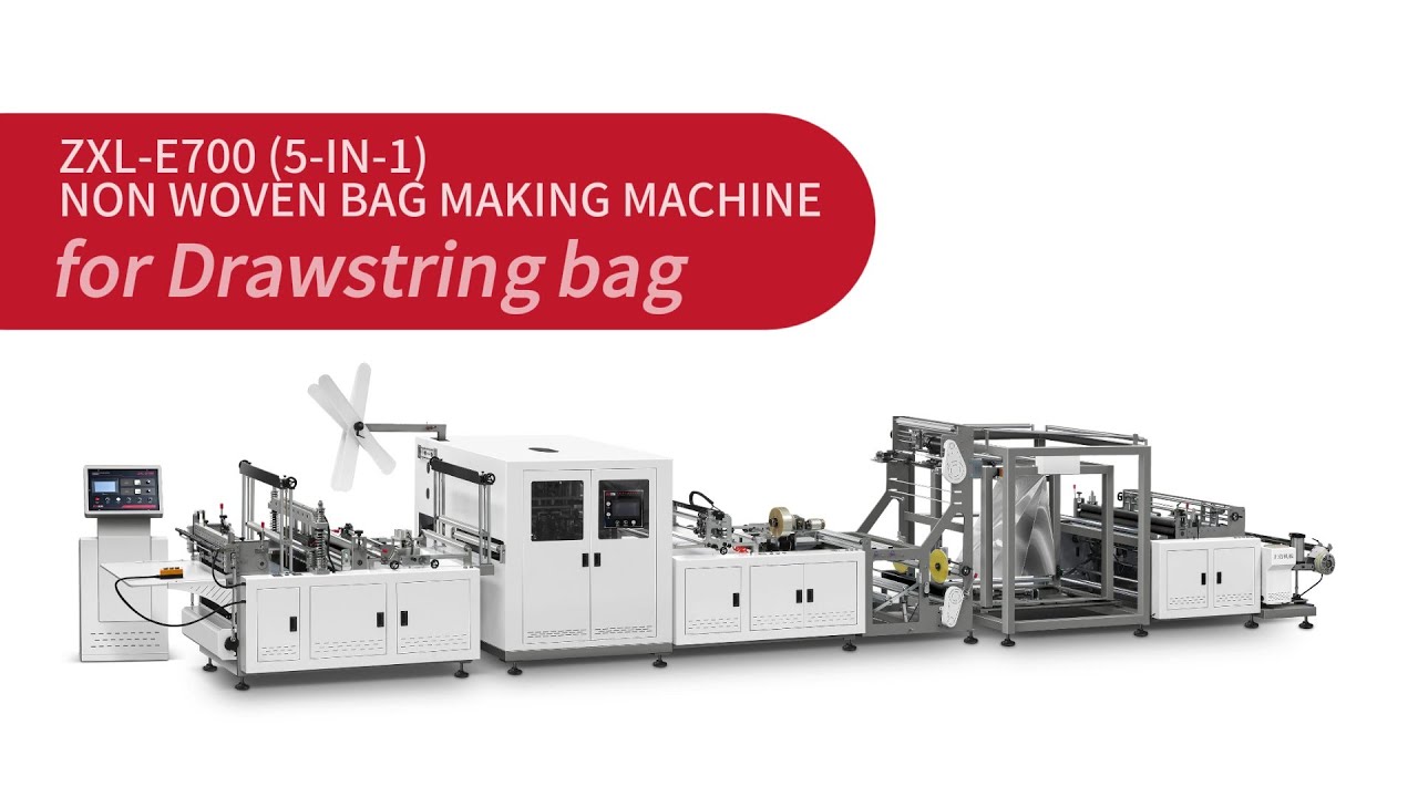 Drawstring Operative Machine One-Take Demo! ZXL-E700 Non Woven Machine Making Drawstring Bags | Fast ...