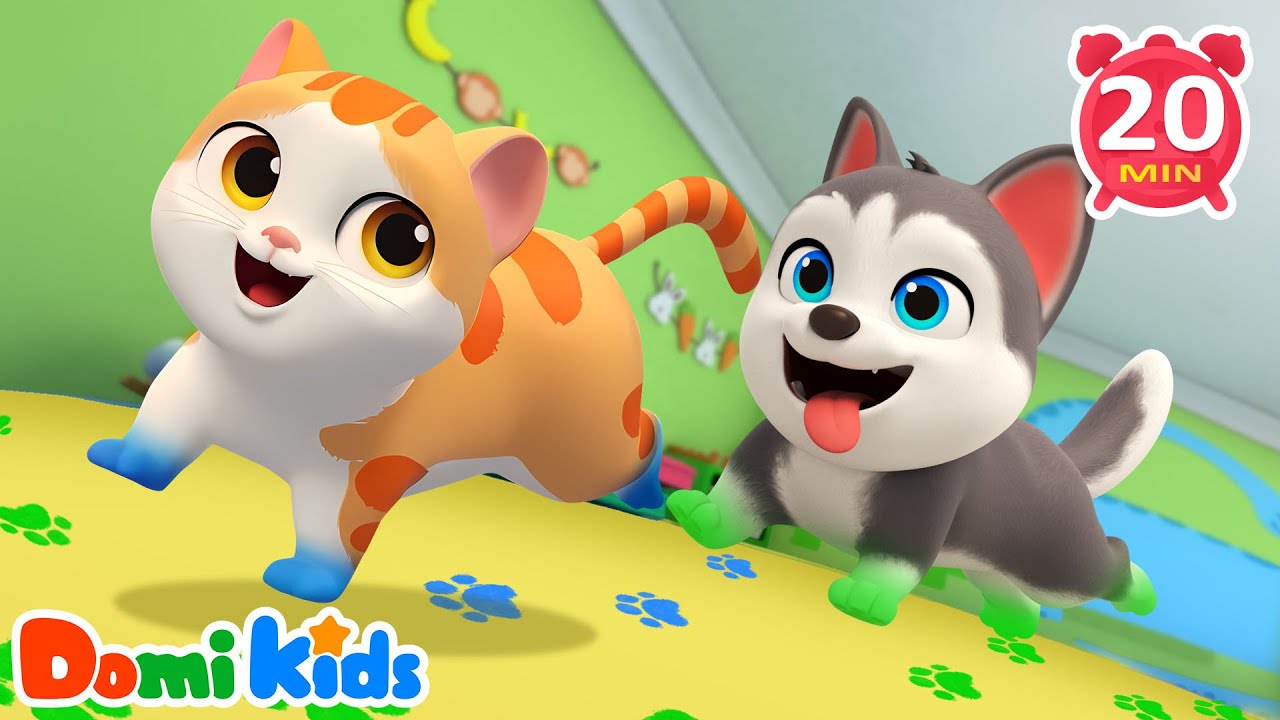 Who Made These Colorful Footprints? 🐾| Animal Songs & Nursery Rhymes | Animal Party