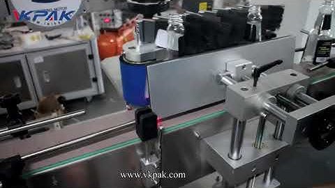 Glass Cone Bottle Neck And Body Labeling Machine