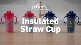 Dr. Brown’s Milestones™ Insulated Straw Cup. The spill-proof cup that keeps up with your little one.