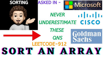 Sort an Array | Leetcode 912 | codestorywithMIK