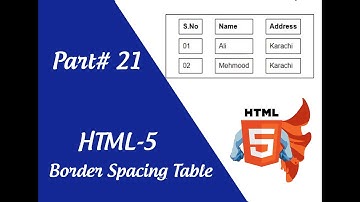border spacing table tutorial in hindi or urdu tut# 21