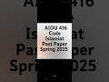 AIOU 416 Past Paper Spring 2025| AIOU 416 Past Papers| AIOU 416 Past Paper 2025|AIOU 416 Guess Paper