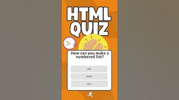 HTML QUIZ - How can you make a numbered list?