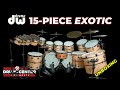 Shanes new 15piece dw exotic drum set unboxing