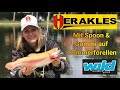 UL Angeln mit Spoon &amp; Gummi auf Sommerforellen bei WILD NL - HERAKLES Trout Area Germany