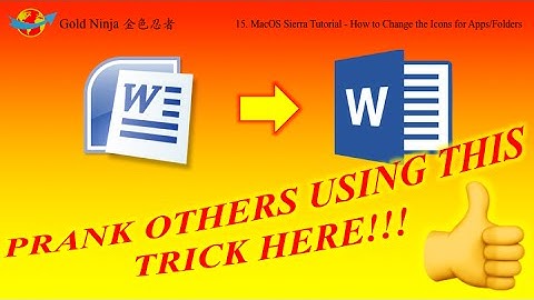 15. MacOS Sierra Tutorial - How to Change the Icons for Apps/Folders