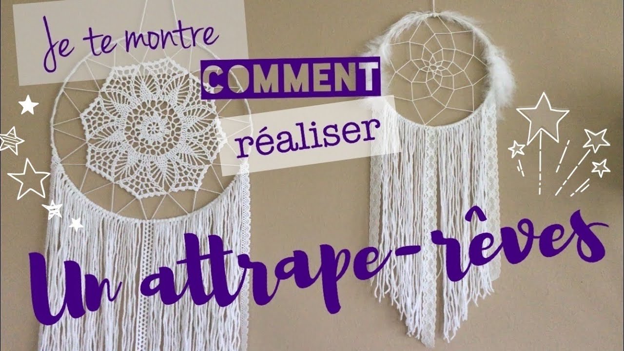 DIY - Réalisation d'un attrape rêve bohème - YouTube